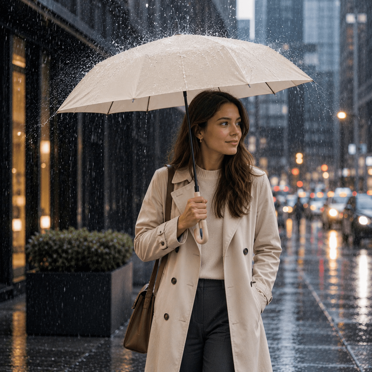 Automatic umbrella for strong winds and reliable protection