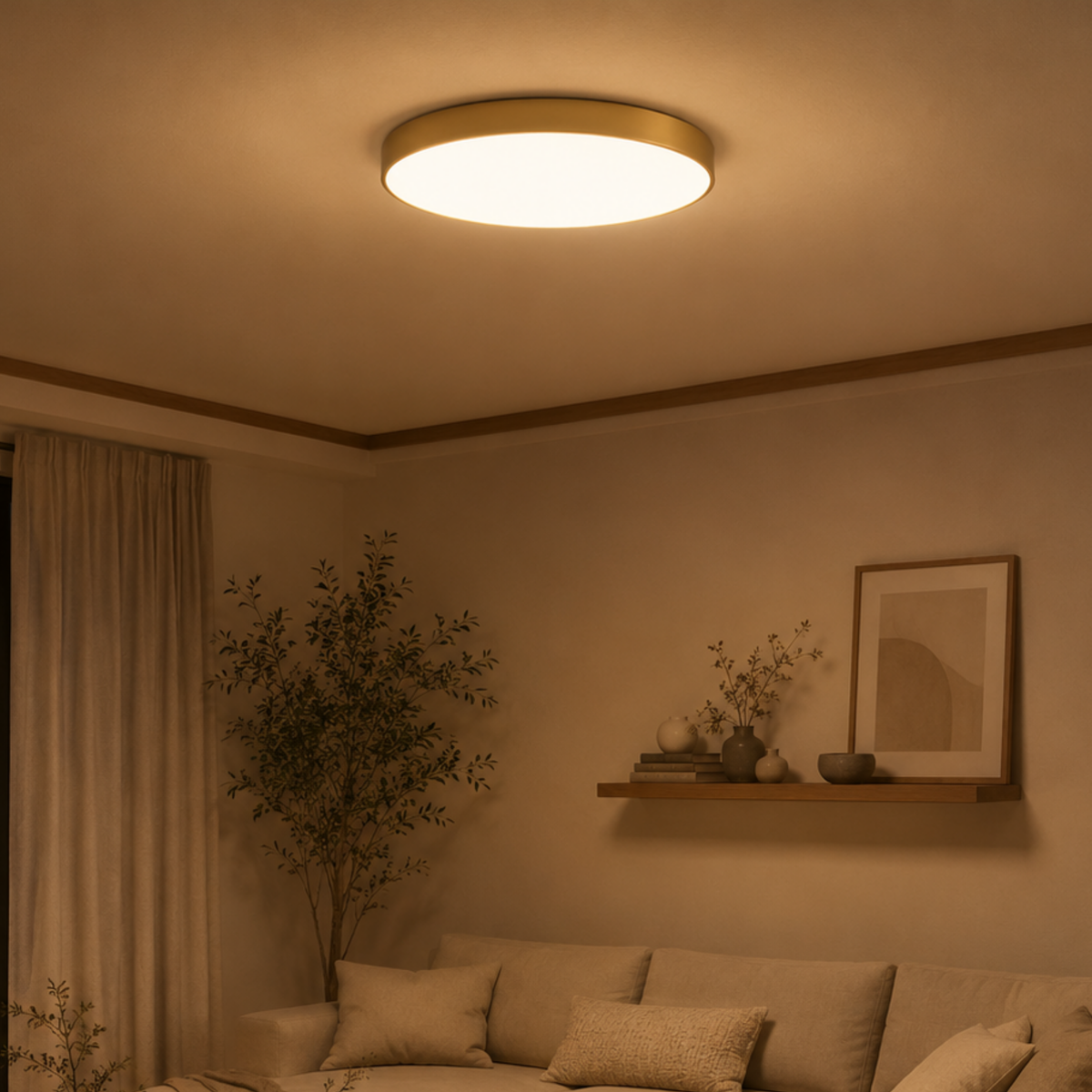 Goldene Kreis LED Deckenleuchte
