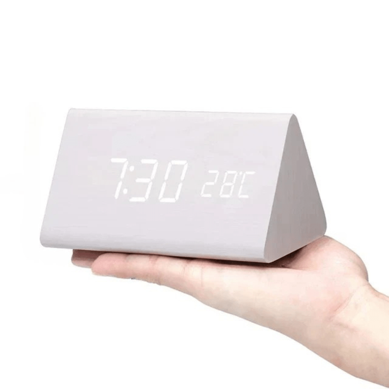 TIMBERGLOW LED Alarm Clock – Digital & Stylish in Natural Wood Design