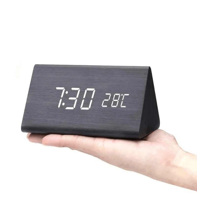 TIMBERGLOW LED Alarm Clock – Digital & Stylish in Natural Wood Design