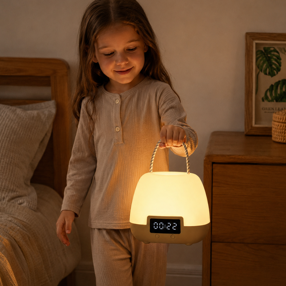 LumaNest Modern LED Table Lamp - Color Changing Nightstand & Desk Lamp
