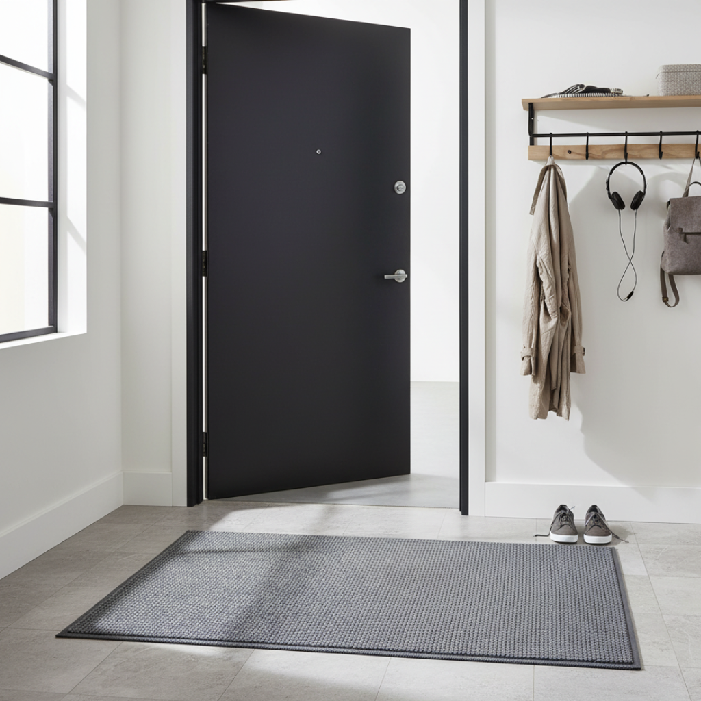 PureStep - Woven Kitchen Mat with Non-Slip Rubber Backing, Washable & Water Absorbent Floor Rug for Modern Home Decor
