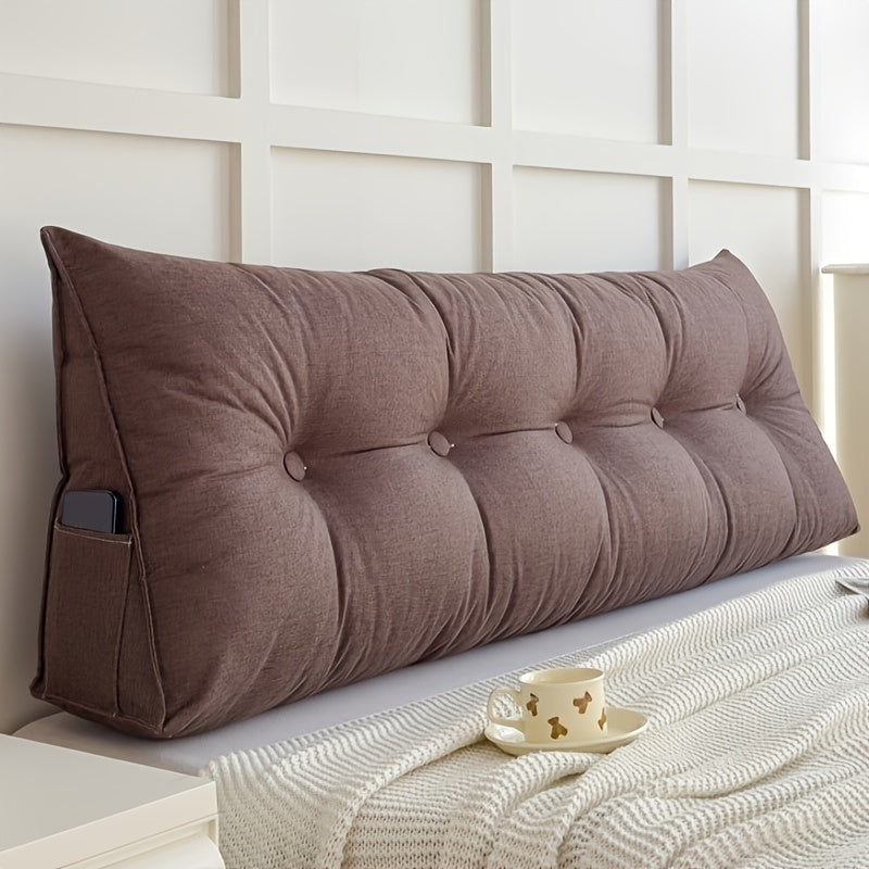 Nuvea | Leinen Dreiecks-Kissen für Bett und Sofa, Ergonomisch