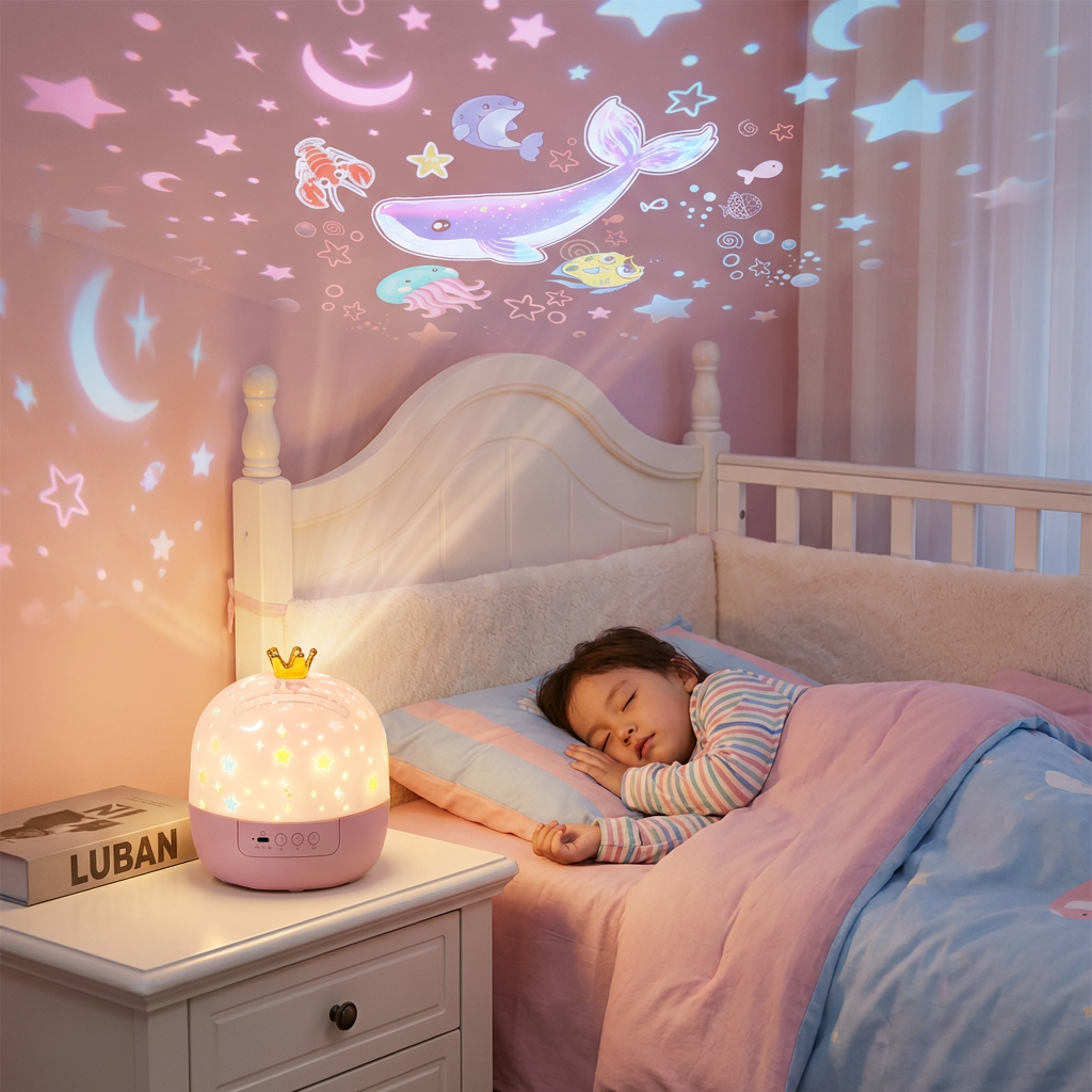 Kinder Nachtlamp Met Projector Voor Rustgevende Slaapomgeving