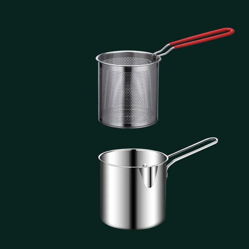 SMARTFRY POT - Stainless Steel Deep Fryer with Anti-Scald Handle and Oil-Saving Design for Safe and Efficient Cooking