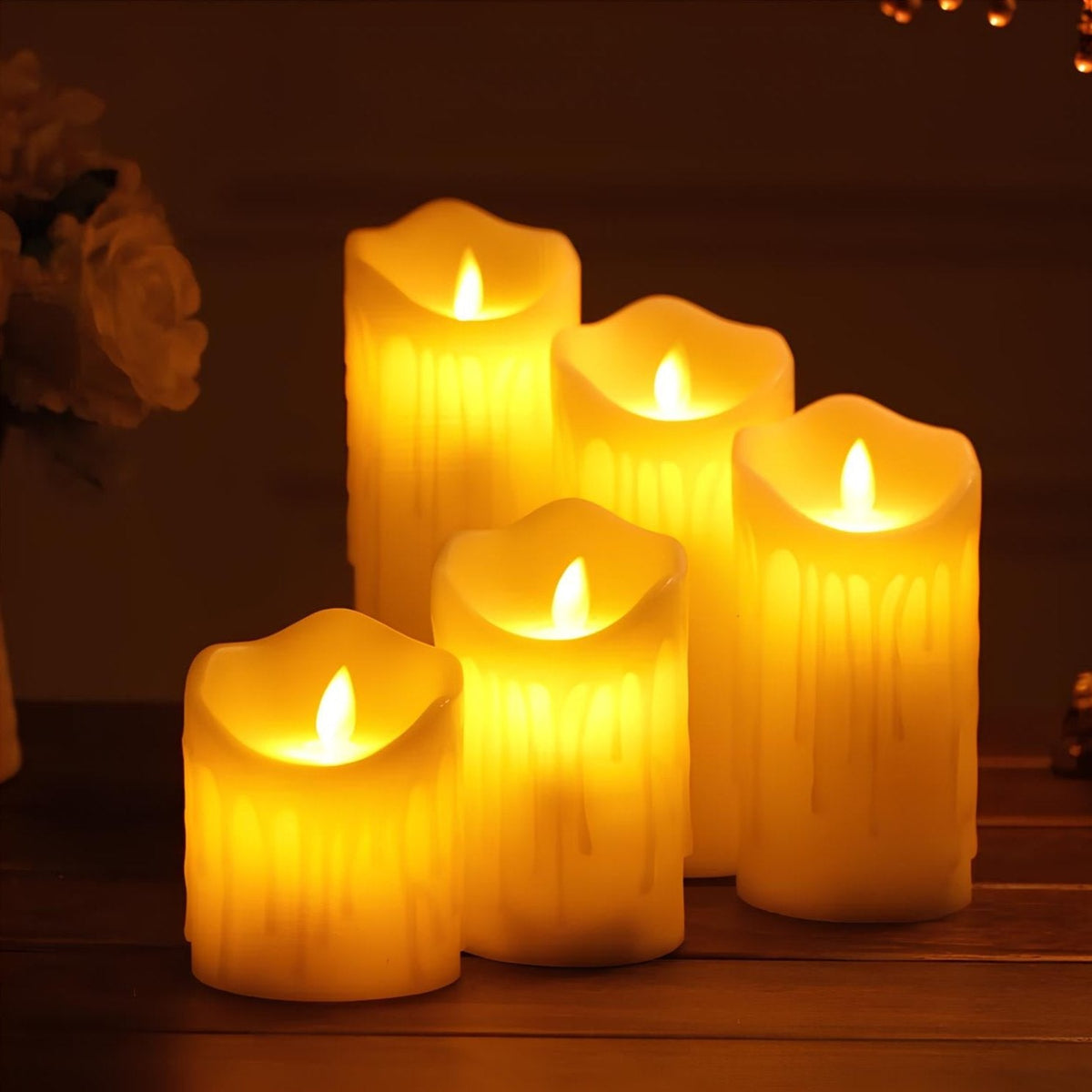 Autumn - Vuurloze Kaars met Sfeervolle Verlichting