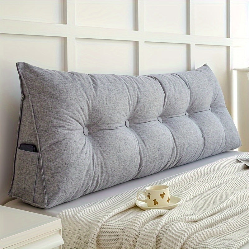Nuvea | Leinen Dreiecks-Kissen für Bett und Sofa, Ergonomisch