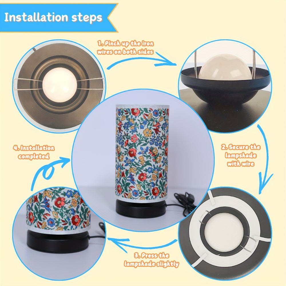 Botanische Bloemen Stof Verlichting Tafel Lamp