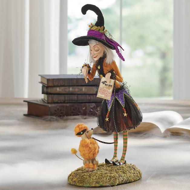 Halloween Beeldje | Handgemaakte Heks Decoratie | Hars