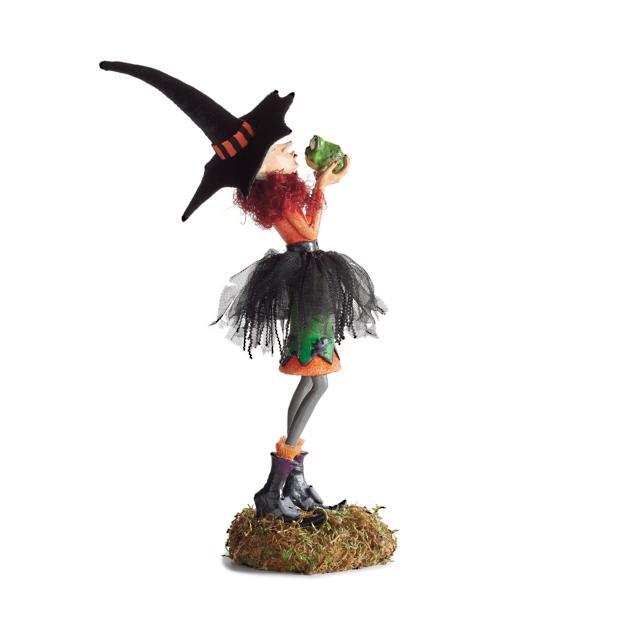 Halloween Beeldje | Handgemaakte Heks Decoratie | Hars