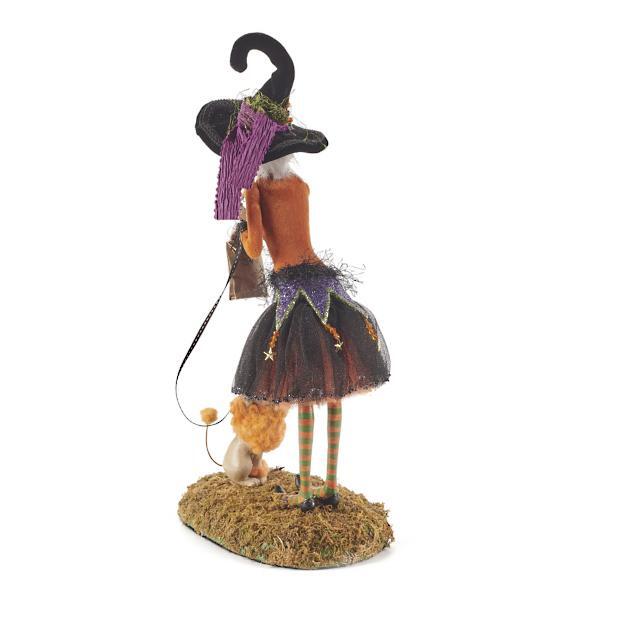 Halloween Beeldje | Handgemaakte Heks Decoratie | Hars