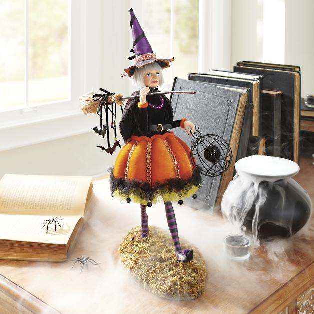 Halloween Beeldje | Handgemaakte Heks Decoratie | Hars