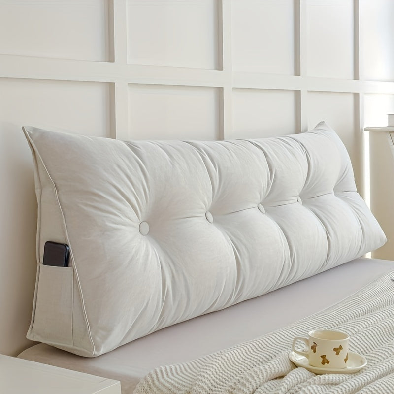 Nuvea | Leinen Dreiecks-Kissen für Bett und Sofa, Ergonomisch