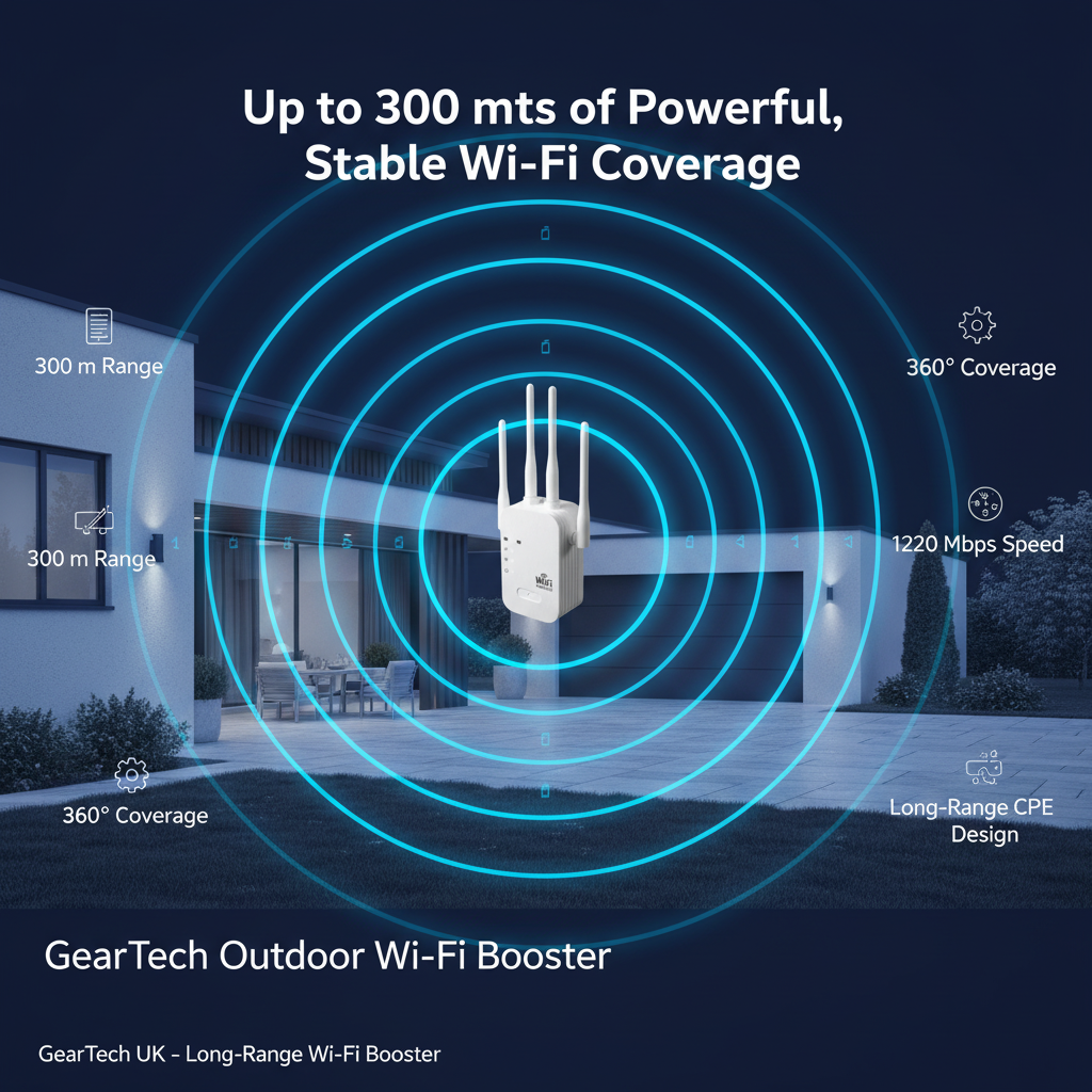 High‑Speed WiFi Signal Booster up to 1200Mbps