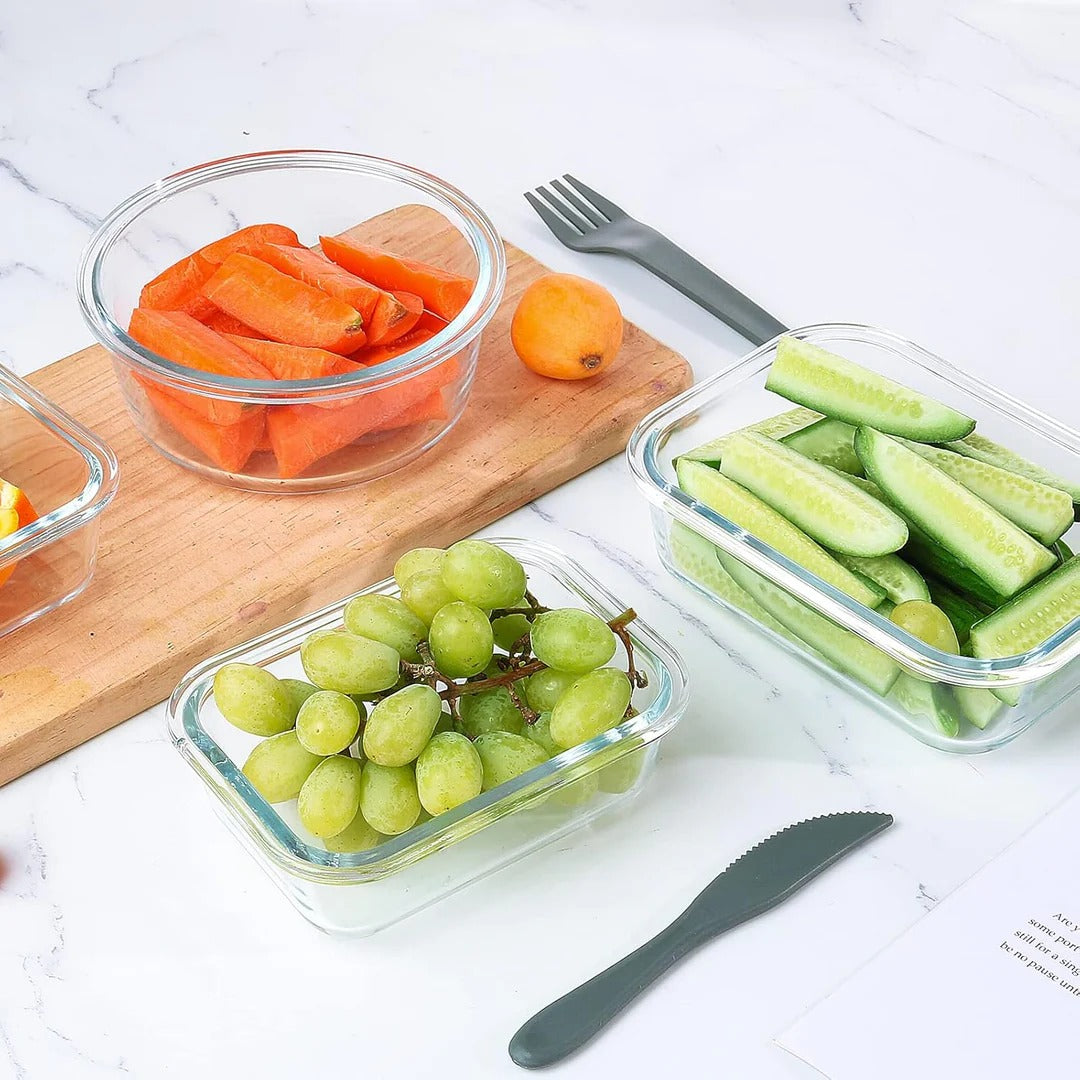 Glass Food Storage Container Set