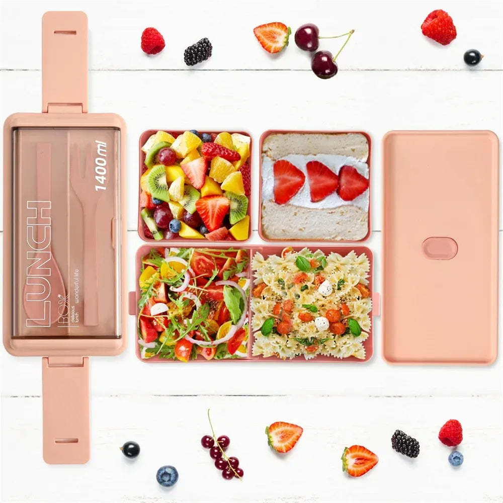 1400ml Double-Layer Bento Lunch Box