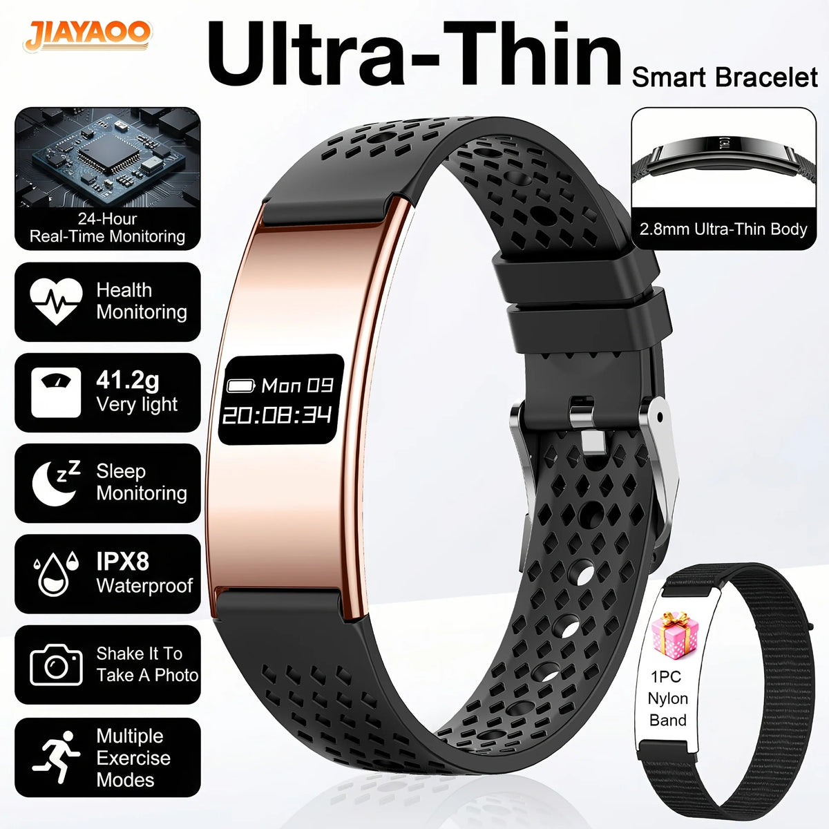 Ultra-Thin IPX8 Smartwatch