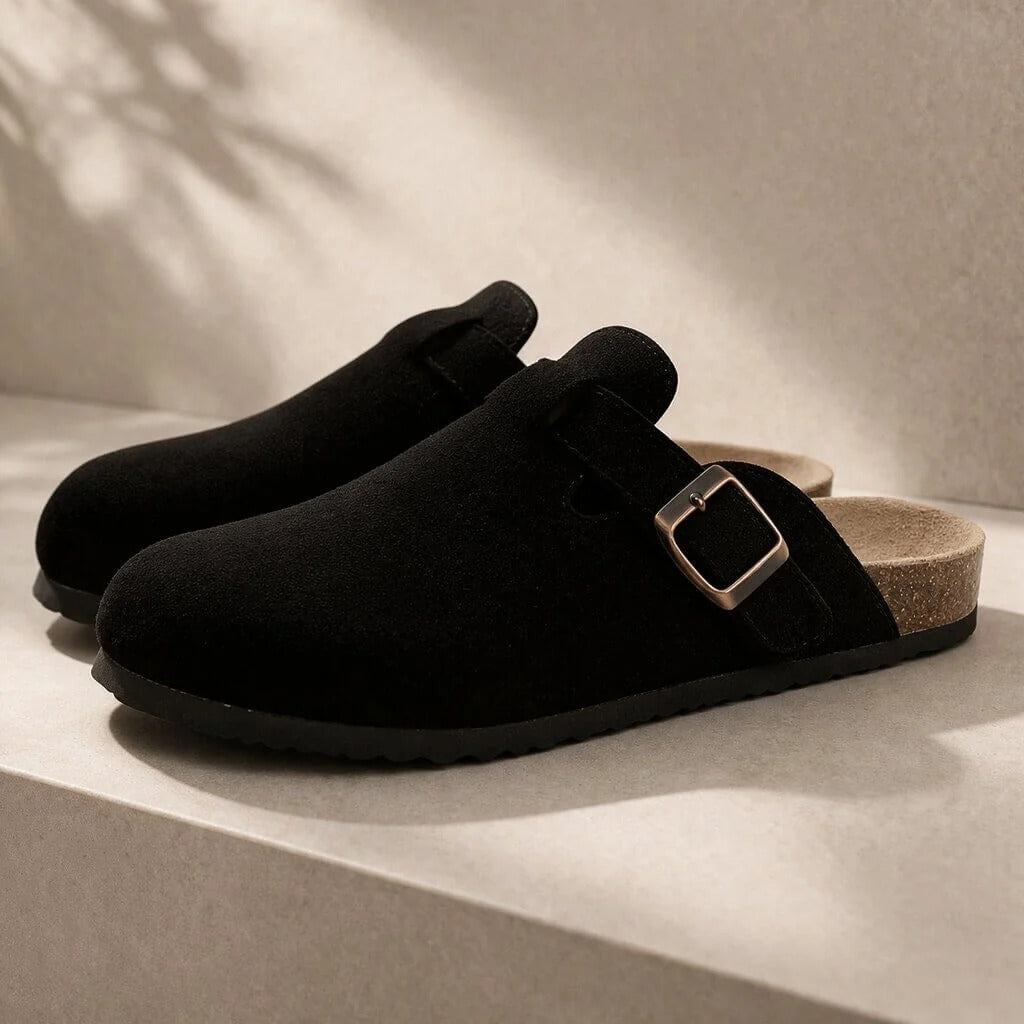Suedara Cork & Suede House Slippers