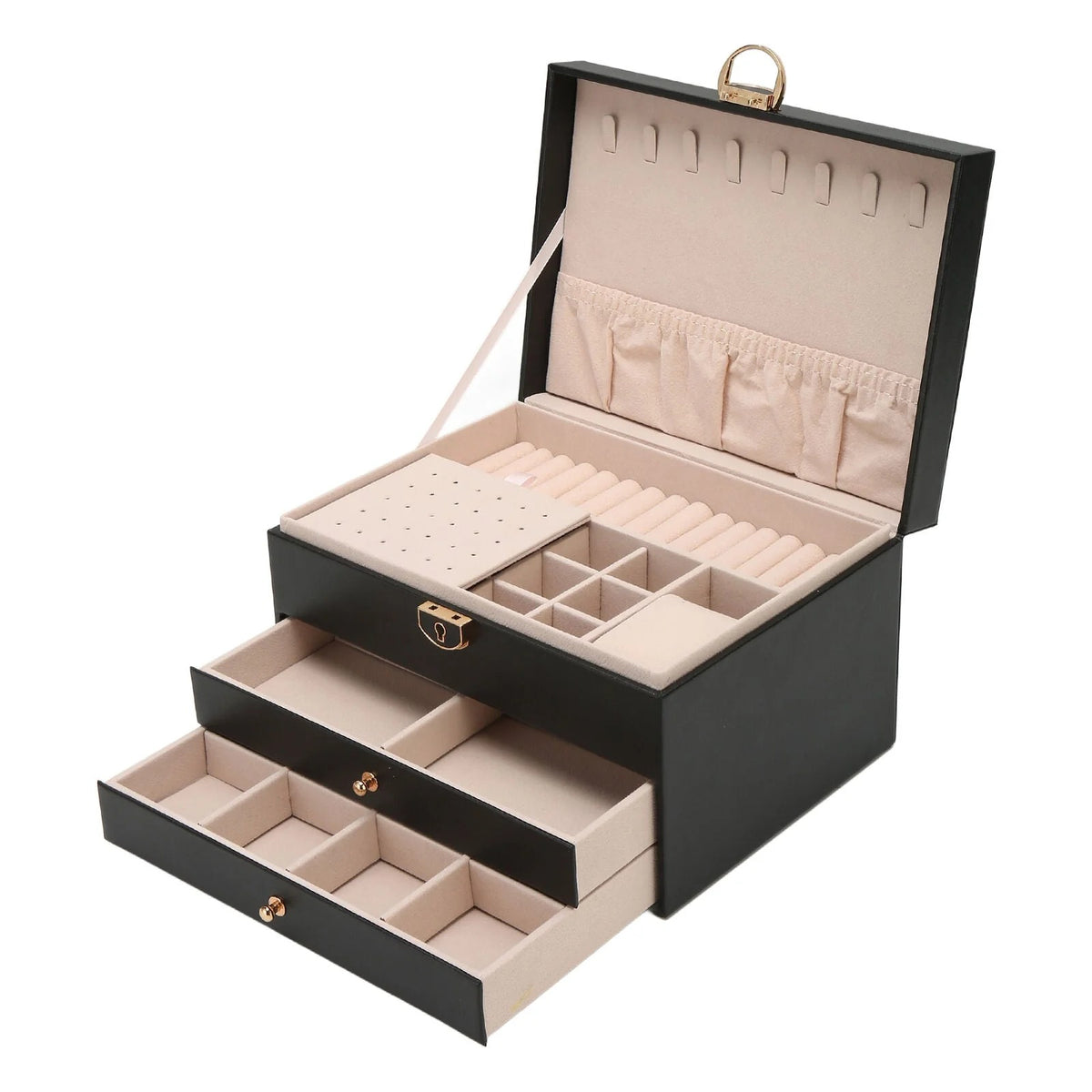 Multi-Layer Leather Jewellery Box