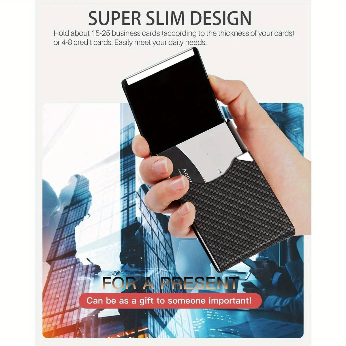 SteelGuard Business Card Holder
