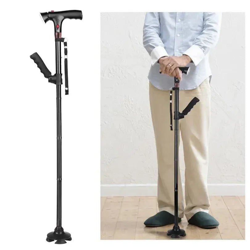 Foldable Walking Cane with LED Light