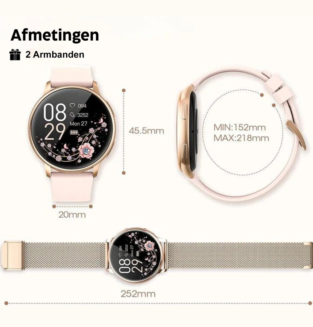 Women's Fitness Tracking Smartwatch