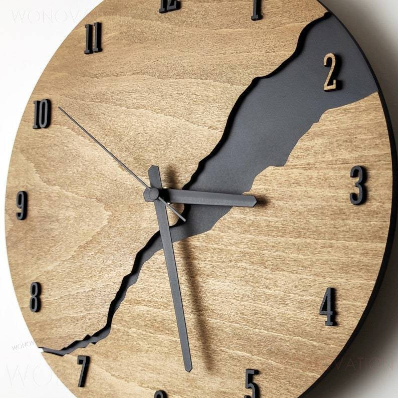 Wooden Minimalist Wall Clock
