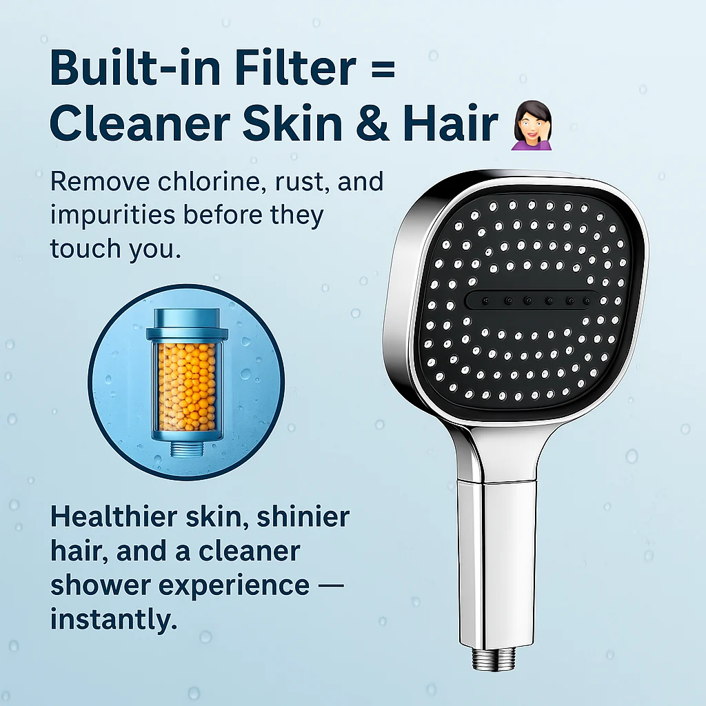 High-Pressure Filtered Shower Head