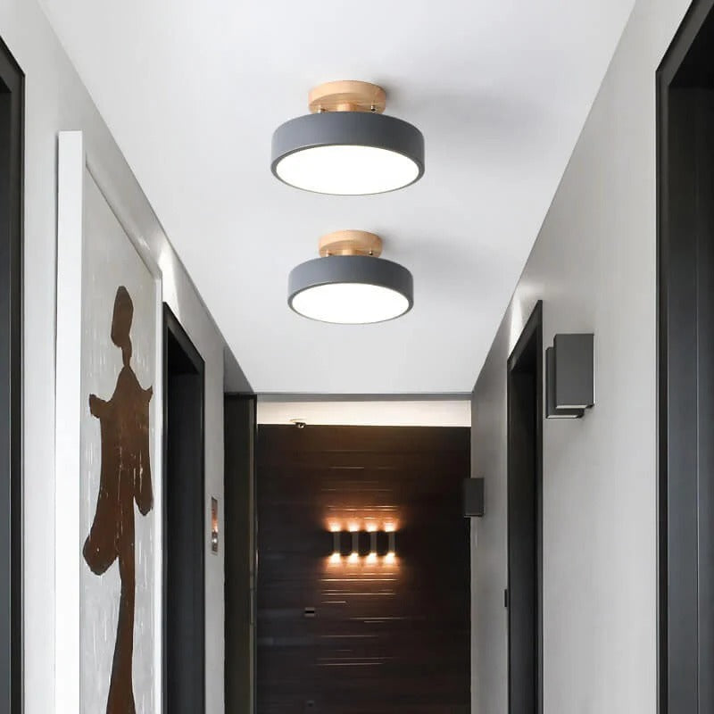Scandinavian Wood Look LED Ceiling Light