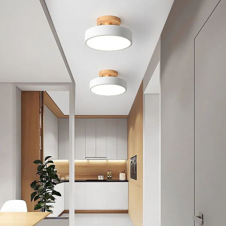 Scandinavian Wood Look LED Ceiling Light