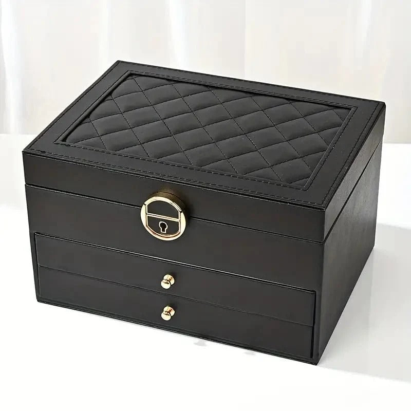 Multi-Layer Leather Jewellery Box