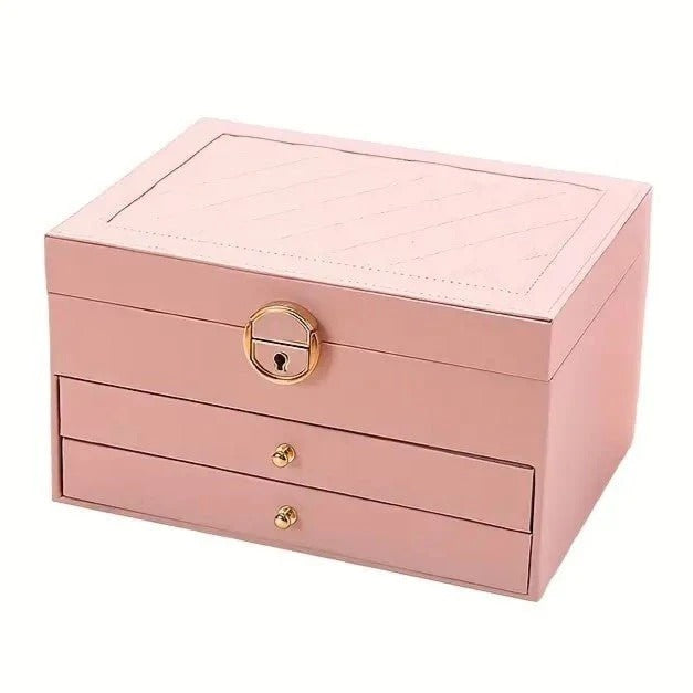 Multi-Layer Leather Jewellery Box