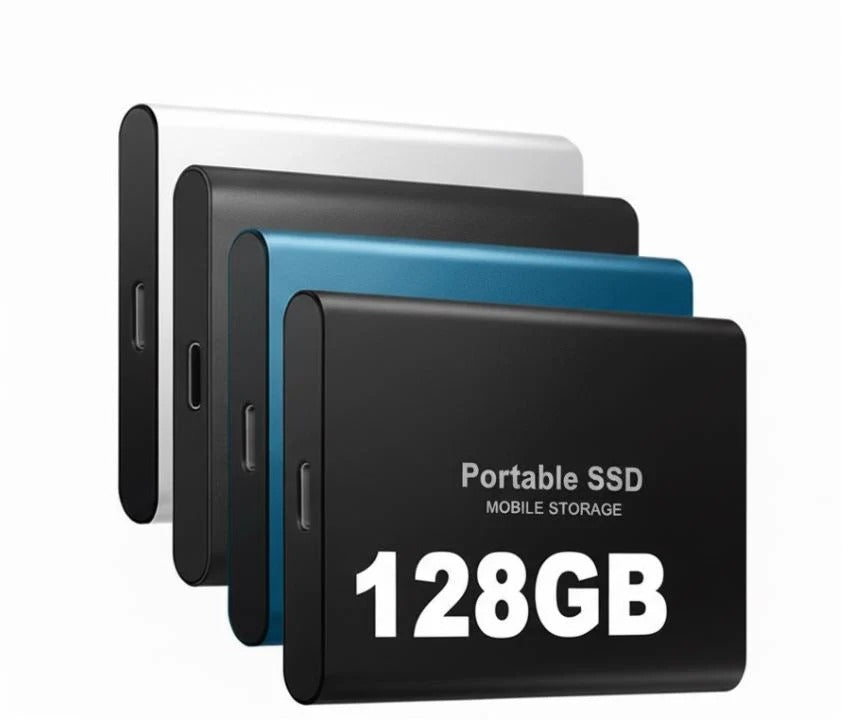 Portable 128GB External SSD with USB-C