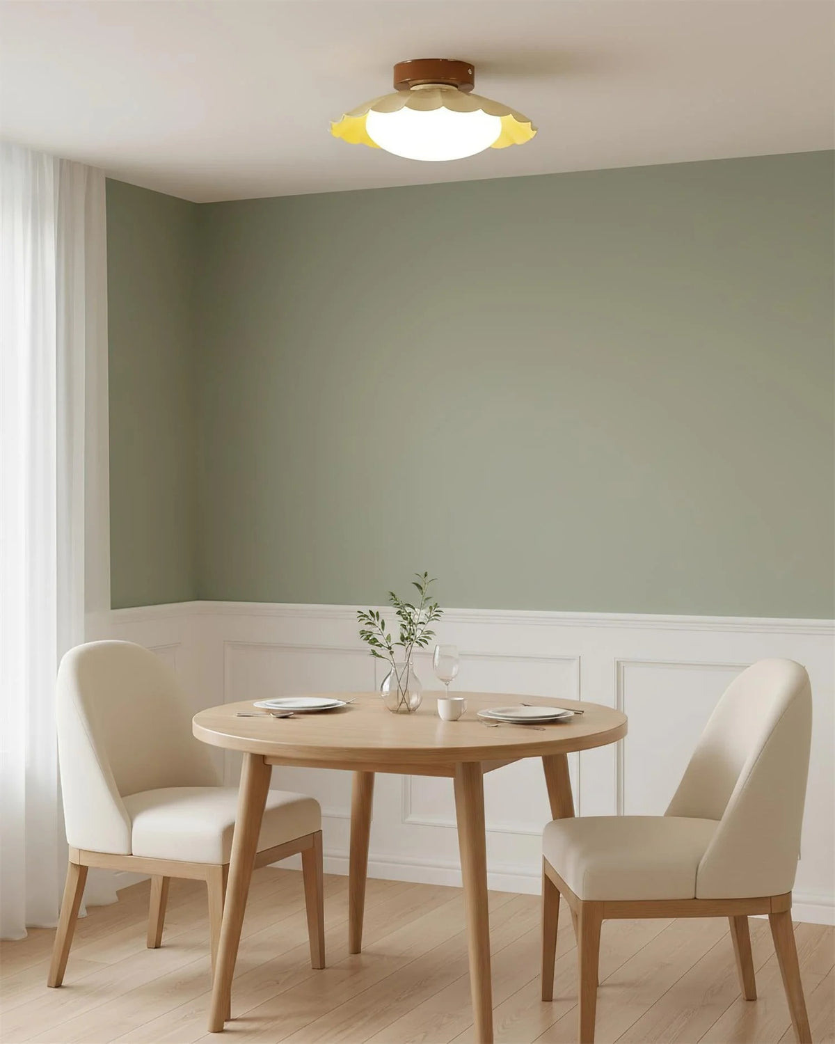 Scalloped Metal LED Ceiling Light