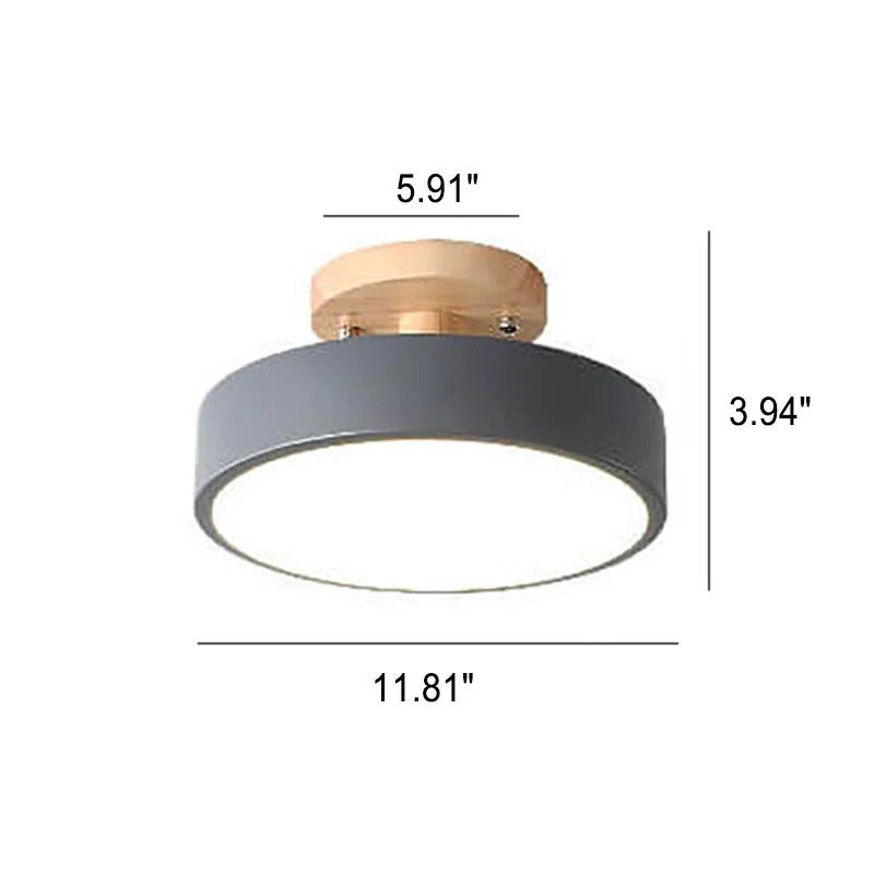 Scandinavian Wood Look LED Ceiling Light