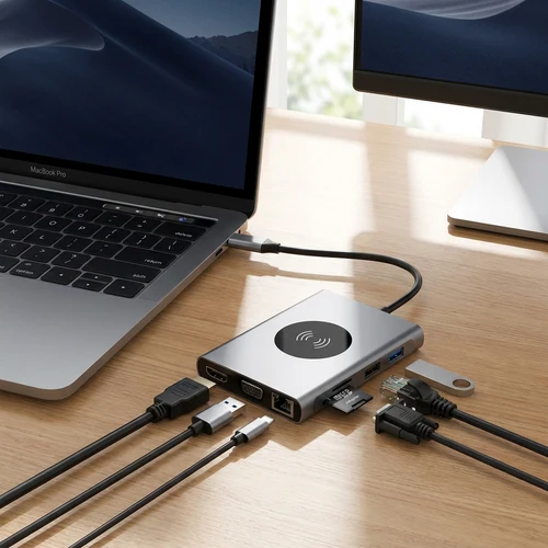 15-in-1 USB-C Hub with Wireless Charging