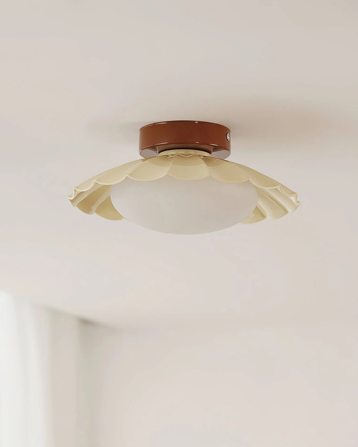 Scalloped Metal LED Ceiling Light