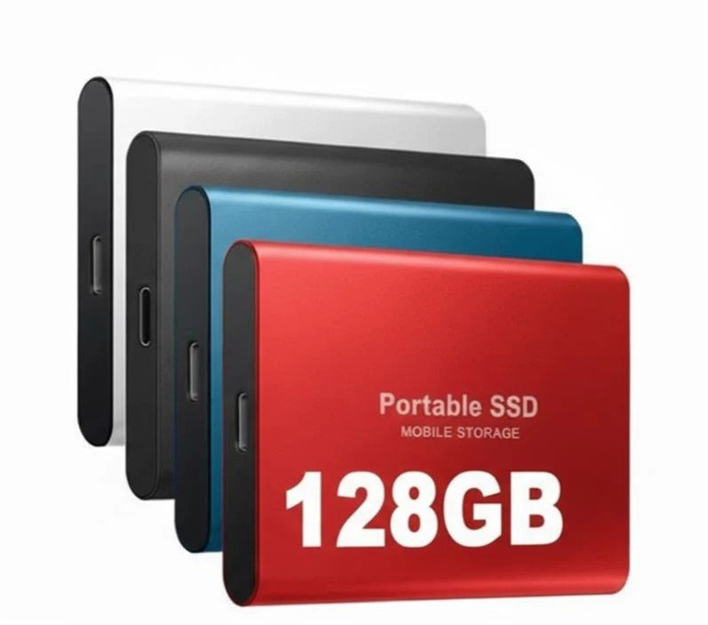 Portable 128GB External SSD with USB-C