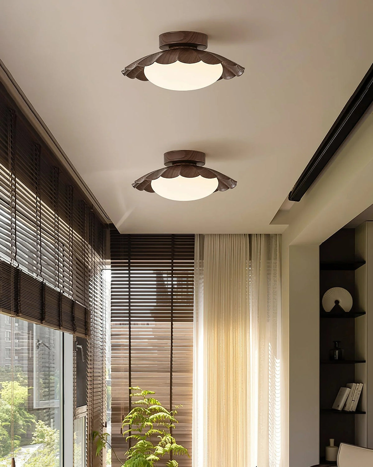 Scalloped Metal LED Ceiling Light