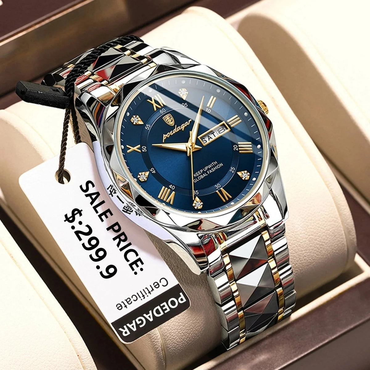 Men's Analog Quartz Watch with Date