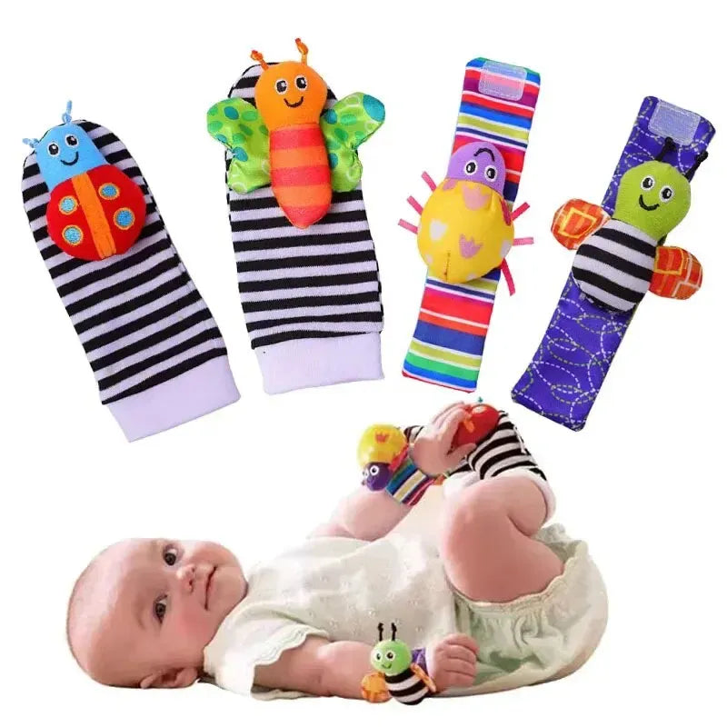 Baby Rattle Toy Set with Animal Socks