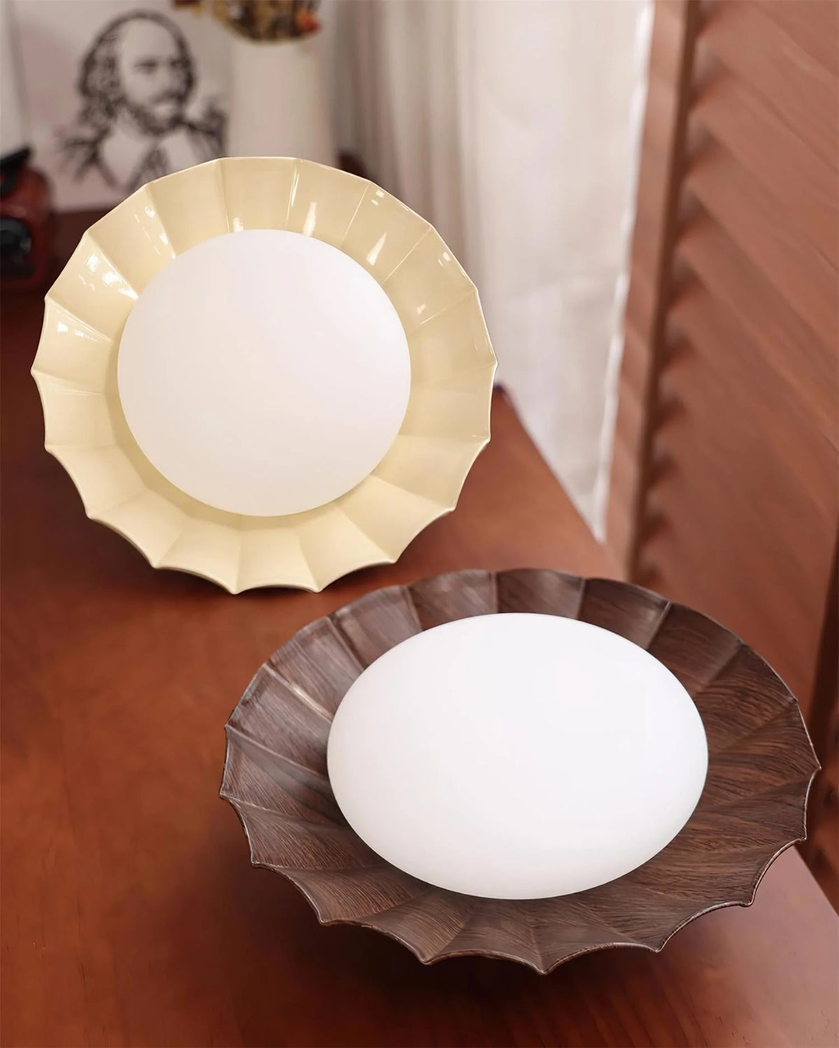 Scalloped Metal LED Ceiling Light