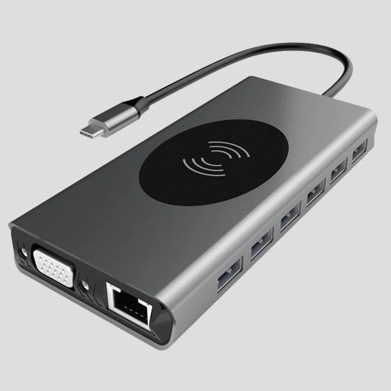 15-in-1 USB-C Hub with Wireless Charging