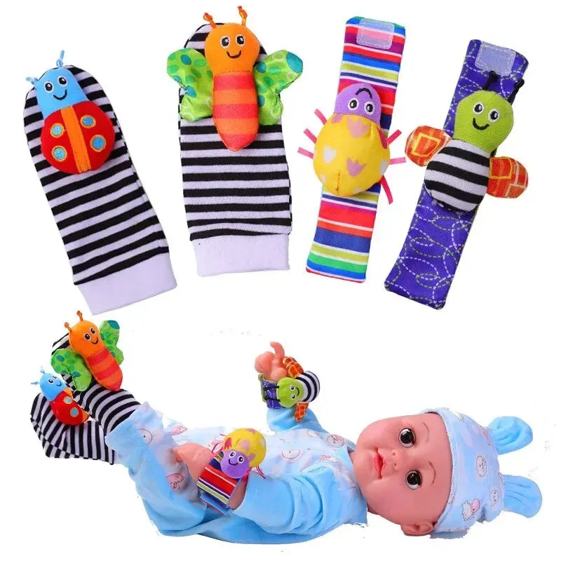 Baby Rattle Toy Set with Animal Socks
