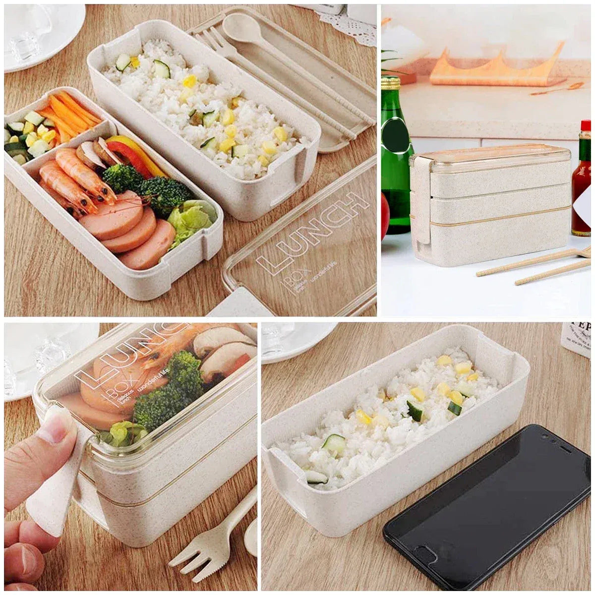 EcoStack 3-Tier Bento Lunch Box