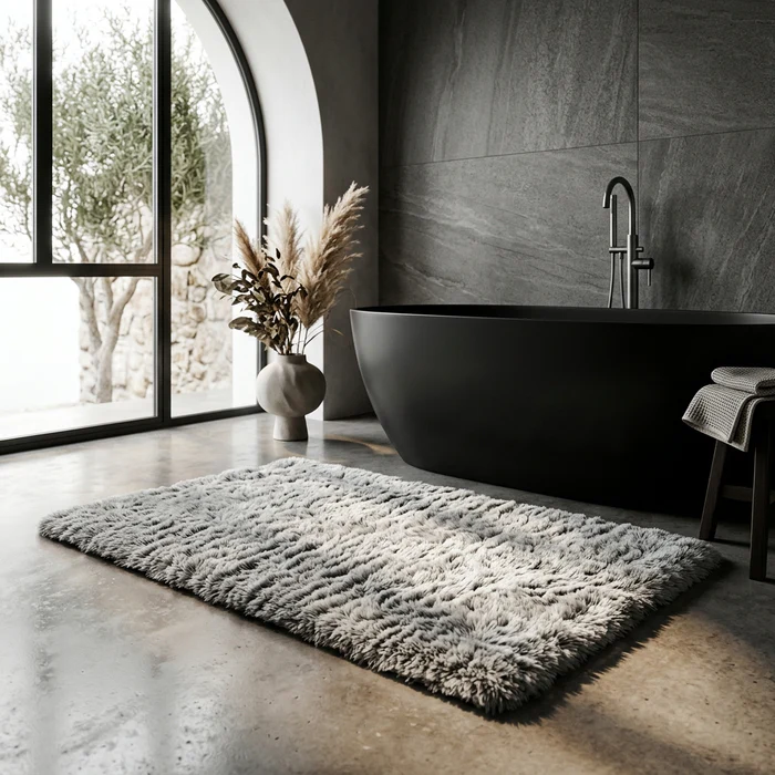 Plush Microfiber Shaggy Bath Rug