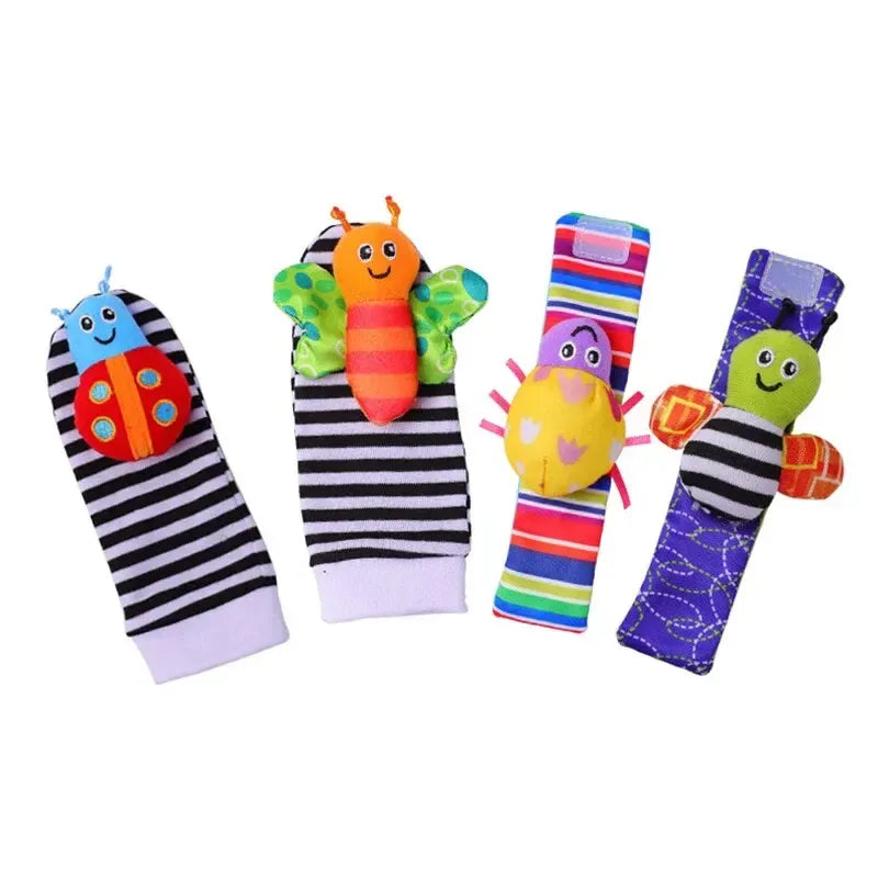 Baby Rattle Toy Set with Animal Socks