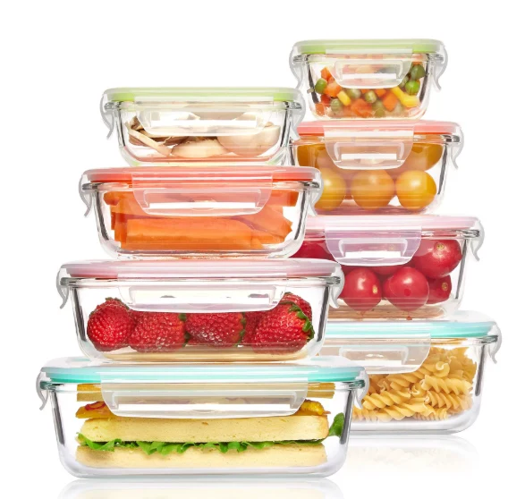 Glass Food Storage Container Set