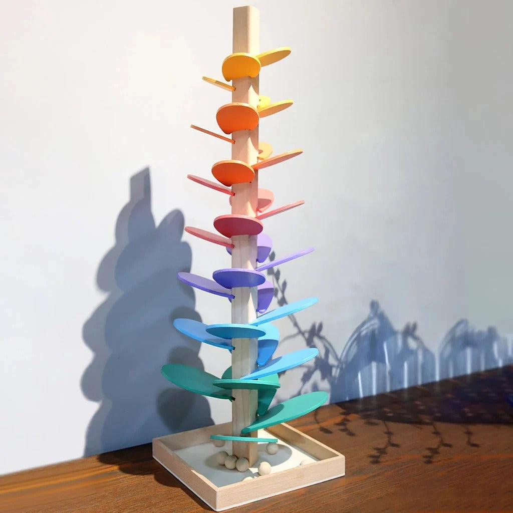 Wooden Rainbow Marble Sound Tower