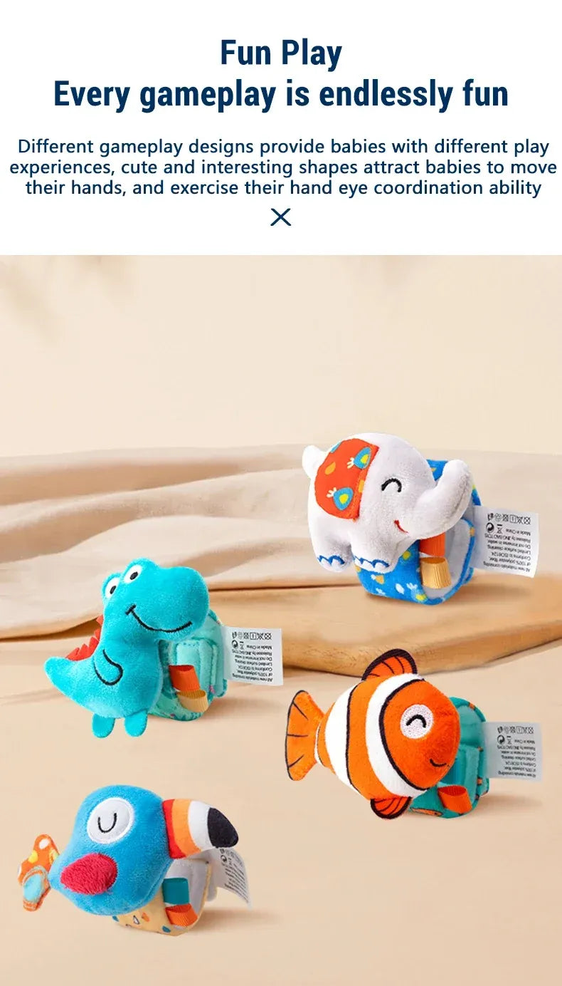Plush Animal Wrist Rattle